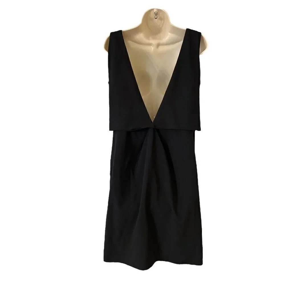 Stile Benetton Womens Knee Length Dress Black Size Large - Picture 2 of 7
